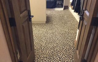 Fun Animal-Print Carpet on Closet floor
