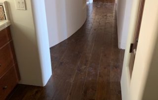Hardwood Floors, Custom Made Rounded Corner in Hallway