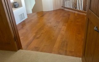 wood floor meets carpet